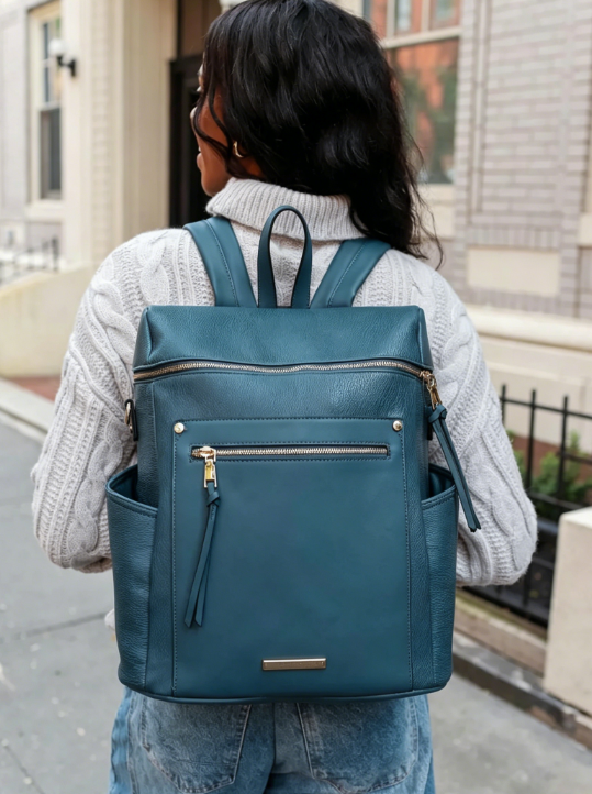 Multiway Pebbled Leather Travel Backpack