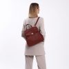 Vintage Flap Leather Convertible Backpack