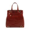 Vintage Flap Leather Convertible Backpack